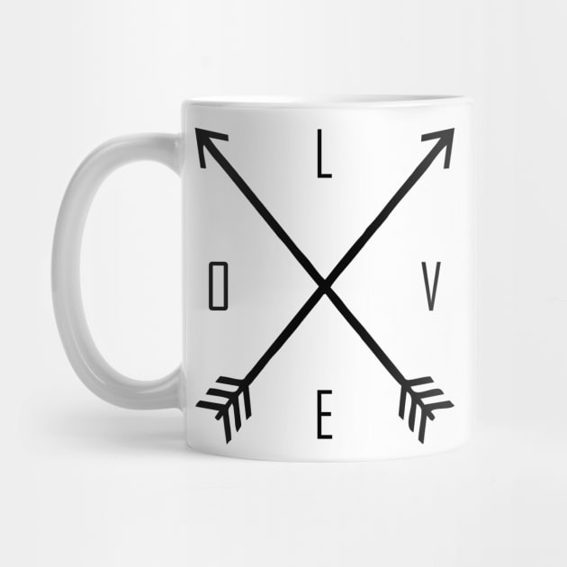 love arrow black by Typography Dose